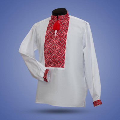 Embroidered shirt "Gentleman" red